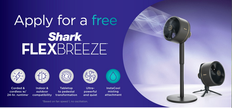 Sharku2122 FlexBreezeu2122 HydroGou2122 Misting Portable Fan & Car Charger (Spruce