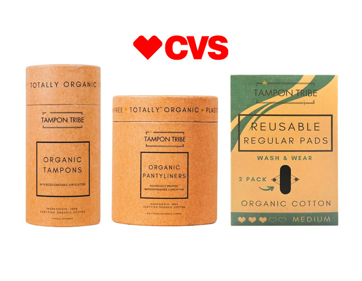 TrySpree Organic Tampons, Pantyliners or Reusable Pads for Free from CVS