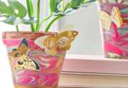 Marbled Paint Pour Pots Craft Event for Free at Michaels
