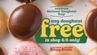 National Donut Day = FREE Krispy Kreme on June 6th