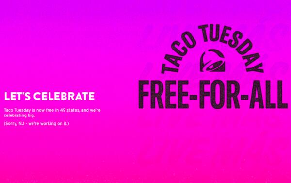 Taco for FREE at Taco Bell Every Tuesday Starting 8/15