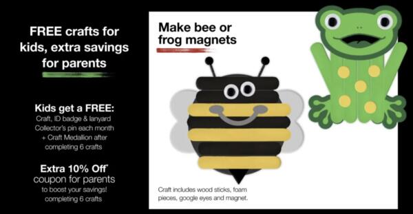 Arts & Crafts Fun – FREE Bee or Frog Magnets