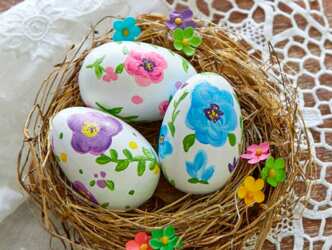 Hand Painted Flower Eggs Craft Event for FREE at Michaels
