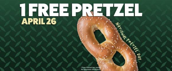 Bite Into a Freebie – Philly Pretzel Factory Treats You on April 26