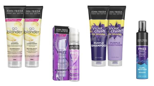 FREE John Frieda Mousse + Shampoo + Conditioner or Serum!