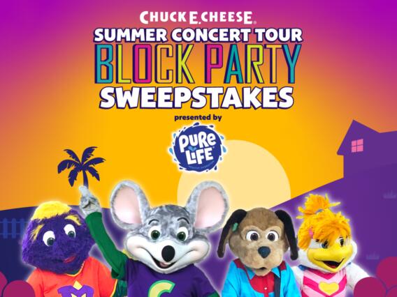 Summer Concert Tour Block Party Sweepstakes By Chuck E. Cheese