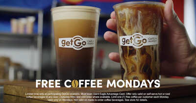 Get your Free Coffee Mondays at GetGo