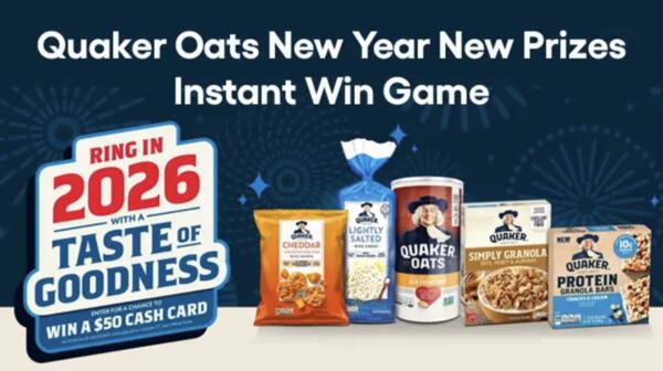 Kick Off the Year with Quaker Oats Prizes!