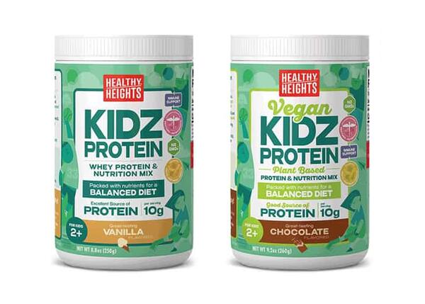 Healthy Heights KidzProtein and KidzProtein Vegan for Free