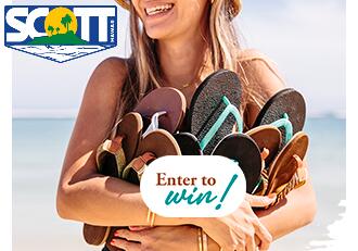 Scott Hawaiian Flip Flops Giveaway