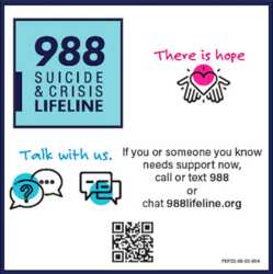 Order a FREE 988 Suicide & Crisis Lifeline Square Magnet!