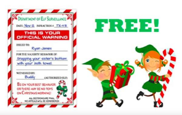 Elf Surveillance Warning Letter for Free