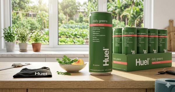 Limited Offer: FREE Huel Daily Greens 12-Pack, Tee & Shipping