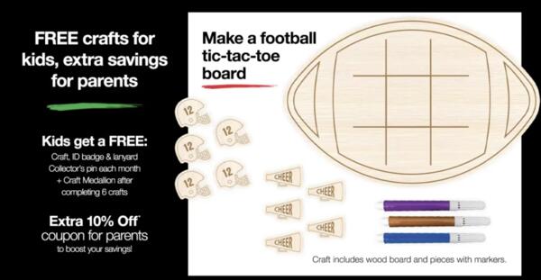FREE Football Tic-Tac-Toe Craft Kit at JCPenney!