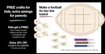 FREE Football Tic-Tac-Toe Craft Kit at JCPenney!