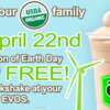 Grab this yummy Organic Milkshake at EVOS for FREE on April 22nd!