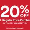 20% off All Regular Price Purchases Coupon at Michaels