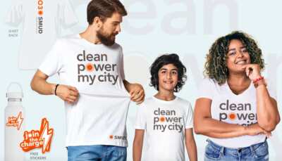 Clean Power My City T-Shirt & Stickers for Free
