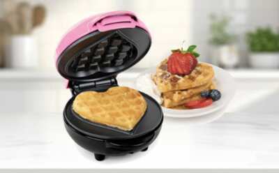 FREE Mini Heart Waffle Maker — Sweet Deal for New Members!
