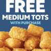 Get ‘Em While They’re Hot—Free Medium Tots at Sonic Thru Feb 2!