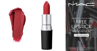 July 29th = FREE MAC Lipstick Day!