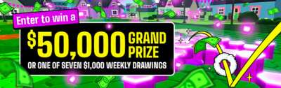 Enter to WIN $50,000 or a $1,000 Weekly Prize from Topgolf!