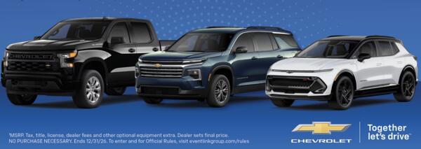 Drive Away in a Brand New Chevy – Sweepstakes!