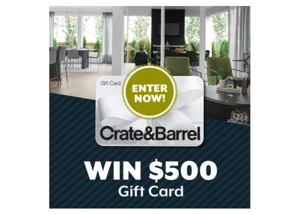 Mainvue Homes $500 Crate & Barrel Gift Card Giveaway