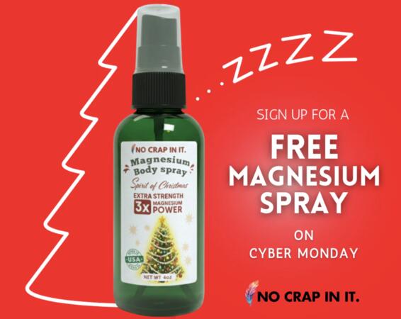 Cyber Monday Deal: Get Your FREE Magnesium Spray!