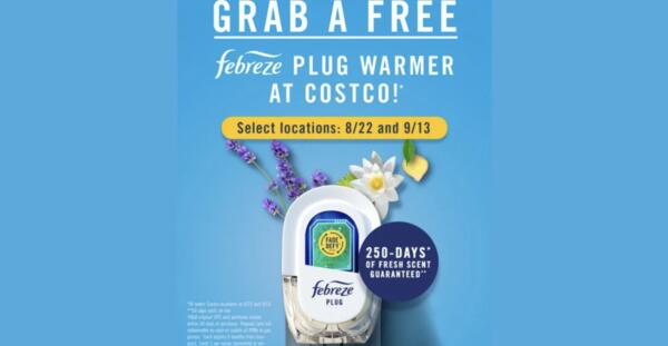 Free Febreze Warmer at Costco – Don’t Miss 8/21 & 9/13!