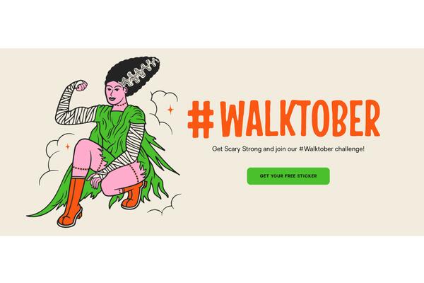 Free "Scary Strong" Walktober Sticker