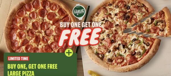 BOGO Delicious – Free Large Pizza with Purchase at Papa John’s!