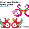 Create Your Own Flamingo or Parrot Glasses with JCPenney's Free Craft Kit!