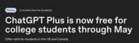 Unlock ChatGPT Plus FREE Through May – Student Exclusive