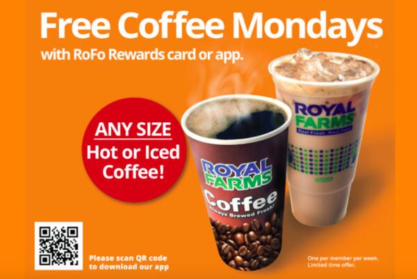 Coffee for Free at Royal Farms 