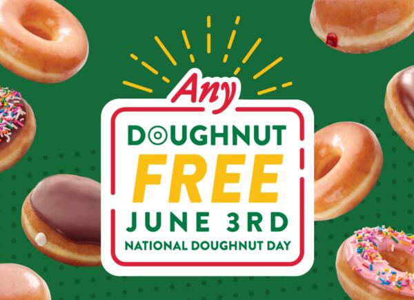 Doughnut for Free at Krispy Kreme - Friday