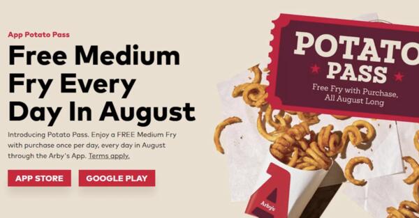 FREE Fries Every Day in August at Arby’s!