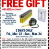 Batteries, Flip Light or Tape Measure at Harbor Freight for FREE!