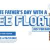 Float for Free for Dads at Wienerschnitzel on 18th