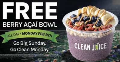 Berry Delicious & FREE! Get Your Acai Bowl Feb 9