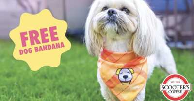 Paws Up! Free Pup Cups & Bandanas at Scooter’s!