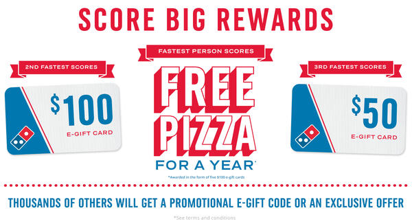 Free Gift Card by Domino's Pizza