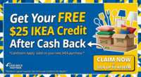 Get Your FREE $25 IKEA Credit After Cash Back