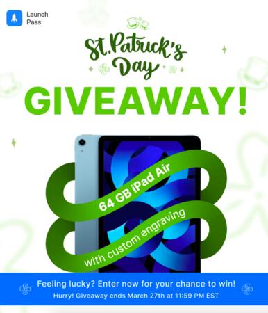 LaunchPass St. Patrick's Day Giveaway!