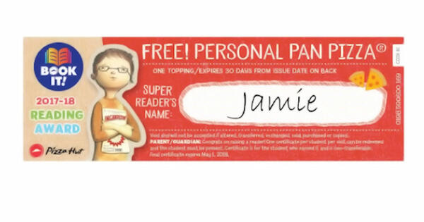 Claim a Free Pizza Hut Pan Pizza with the Book It Program