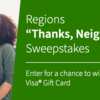 Sweepstakes: Regions "Thanks, Neighbor"!