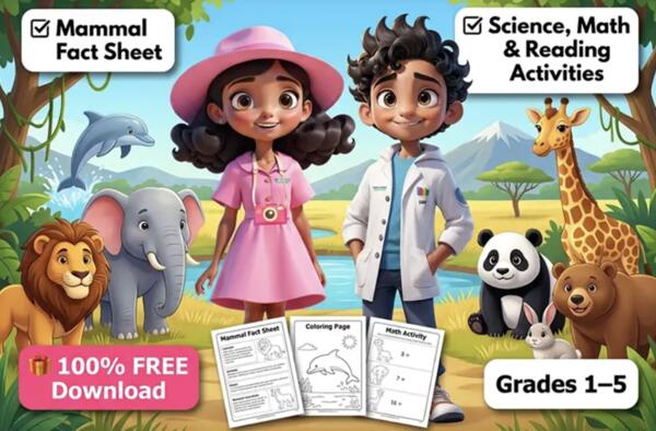 Go Wild with a Free Mammal Adventures with Isla & Leo Sample 