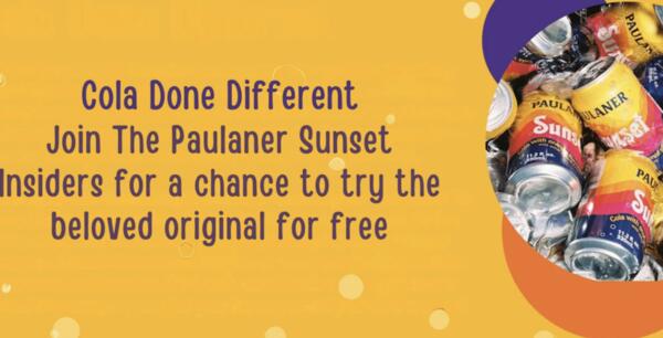 Refresh for FREE – 12-Pack of Paulaner Sunset Orange Cola!