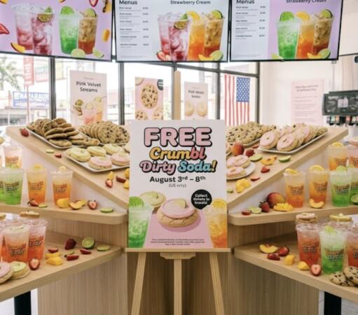 Enjoy a Refreshing FREE Crumbl Dirty Soda