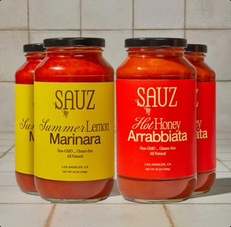 Free Jar of Sauz Hot Honey Arrabbiata or Summer Lemon Marinara